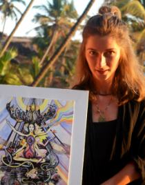 "The conquerer of the Dragon" Ira, St. Petersburg, "That is so intense. I recgnise myself completely in this painting and I love it!!!"  Soul Portrait by Alina Tiumeneva 