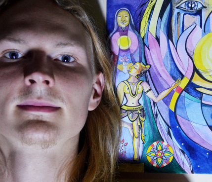 Soul Portrait by Alina Tiumeneva Soul Portrait, Spirit portrait, spiritual posrtrait, psychic art by Alina Tiumeneva, Pushpa Prem, tantra, blossoming of the womb, yoni, transformation, connection with divine